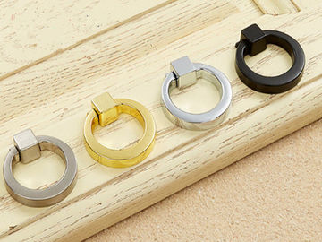 Le rétro chrome Doo de tractions d'anneau d'or manipule les garnitures simples noires de matériel de meubles